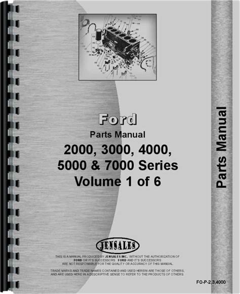 Ford 3000 Tractor Parts Manual