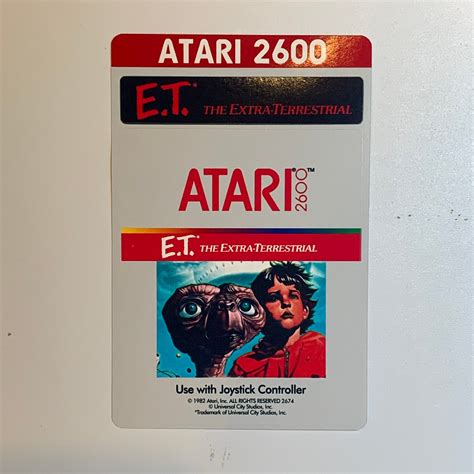 Atari 2600 Reproduction Label E.T. the Extra Terrestrial - Etsy