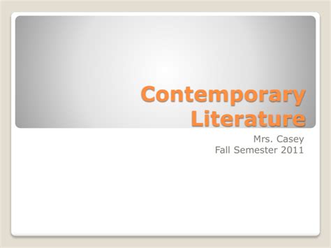 Contemporary Literature