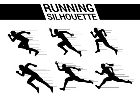 Running Silhouette Vectors - Download Free Vector Art, Stock Graphics ...