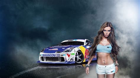 Girls with cars wallpaper Group (27+)