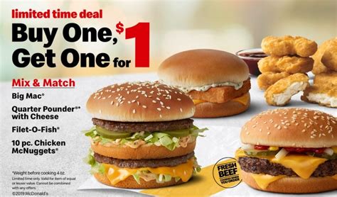 McDonald's Introduces New Buy One, Get One For $1 Deal - The Fast Food Post