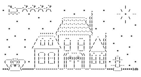 Santa and Sleigh for Christmas in ASCII Text Art