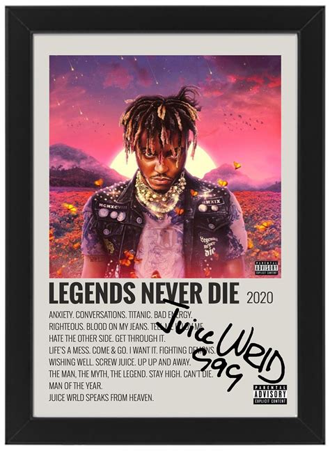 Juice WRLD Legends Never Die Signed Music Collage Print - Etsy Canada