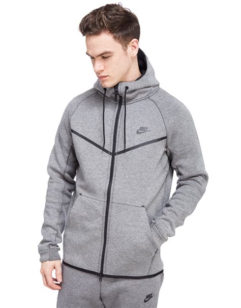 Nike Tech Fleece Windrunner Full Zip Hoodie in Grey (Gray) for Men - Lyst