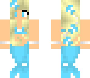 Blonde Blue mermaid | Minecraft Skin