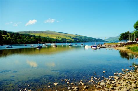 Loch Tay in central Scotland which stretches between Killin and Kenmore