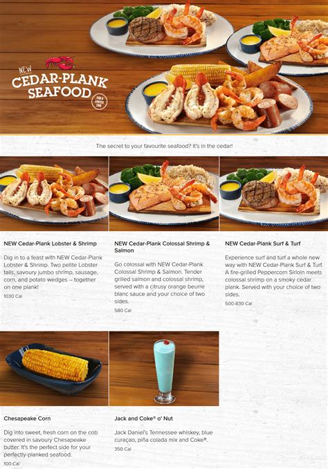 Red Lobster Menu and Specials