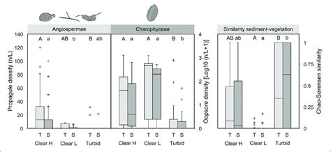 | Differences in propagule density (left: Angiospermae-turions, tubers ...