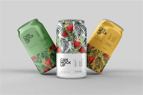 Soda Can Mockup Set | Premium & Free PSD Mockup Store