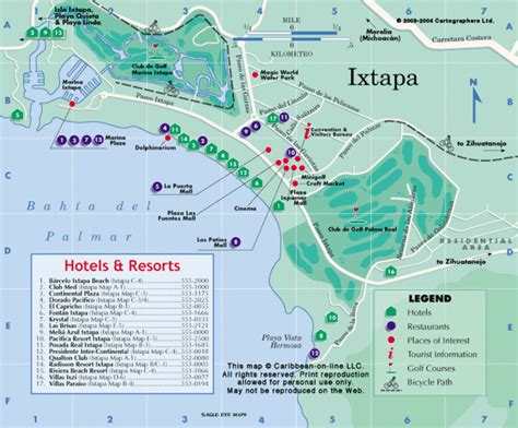 Ixtapa Map (Mexico-On-Line)