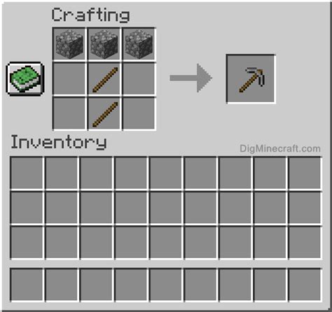 How to make a Stone Pickaxe in Minecraft