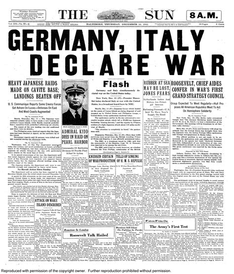 Retro Baltimore, Germany, Italy declare war on United States: The...