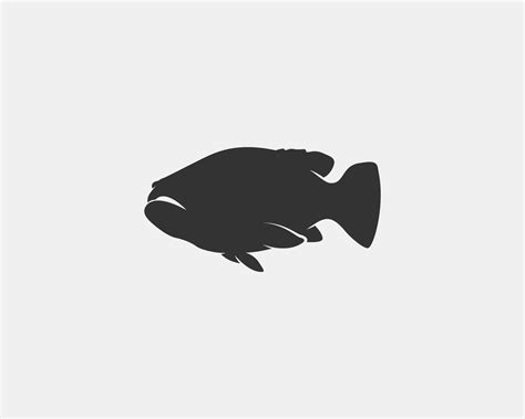 grouper vector silhouette 11542535 Vector Art at Vecteezy