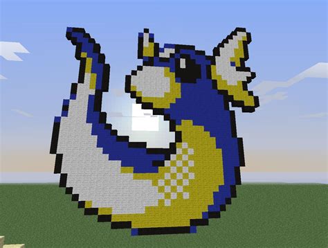 Dratini (Pokemon)- Pixel Art Minecraft Map