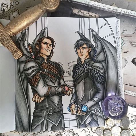 My ACOTAR Colouring Book Cassian and Azriel I really enjoyed colouring ...