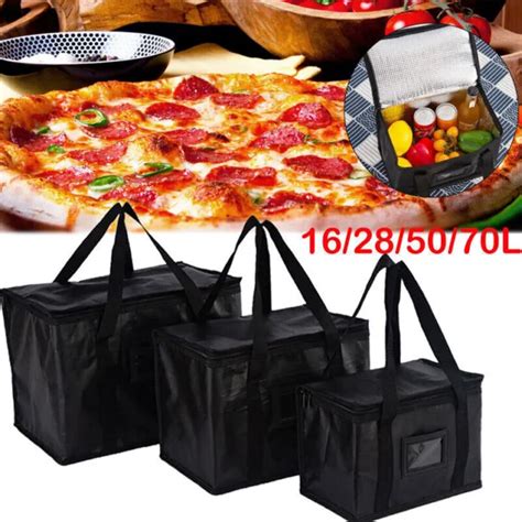 LARGE FOOD DELIVERY Insulated Bags Pizza Takeaway Thermal Warm Cold Bag ...