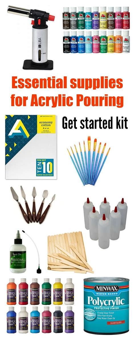 All the equipment you need as a beginner to start acrylic pour painting ...