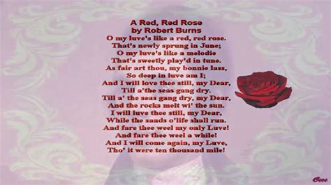 😀 Who wrote the poem a red red rose. A Red, Red Rose: Stanza 1 Summary ...