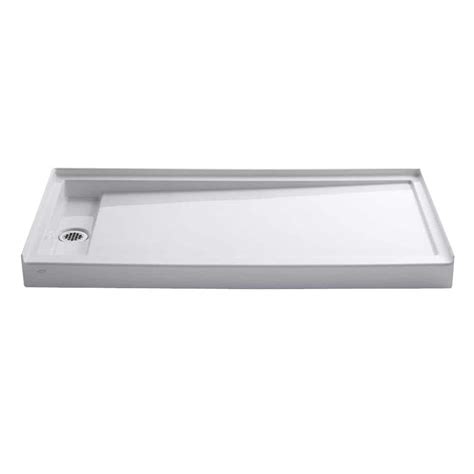 KOHLER Groove 60 in. x 32 in. Acrylic Shower Base with Left-Hand Drain ...