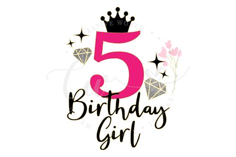 5th Birthday svg | My 5th Birthday svg | Princess Diva