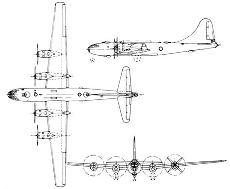 Boeing B-29 Superfortress - bomber | Blueprints, Bomber, Boeing