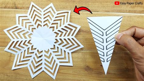 Paper Cutting Design ️ How to Make Paper Snowflake For Christmas ...