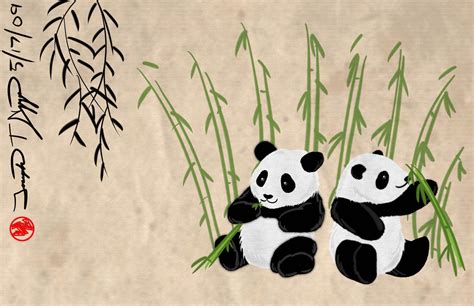 Painting of Pandas by VectoriousJoe on DeviantArt