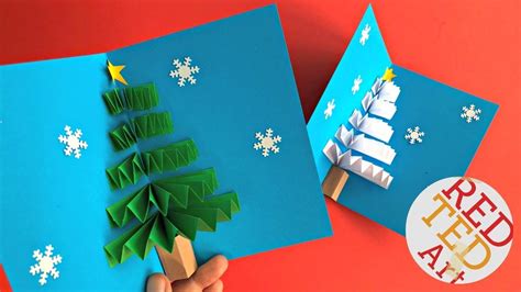 DIY Pop-up Christmas Tree Card Template SVG And PDF Files For ...