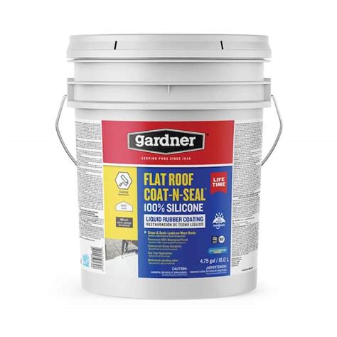 Gardner 4.75 Gal. Flat Roof Coat-n-Seal Liquid Rubber Coating SK-8245 ...