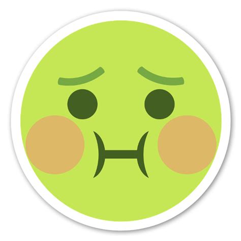 Buy Nauseated Face Sticker - Die cut stickers - StickerApp