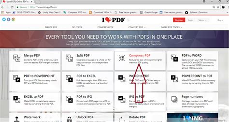 Compress PDF use I Love PDF - Tutorial IT