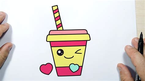 How to Draw a Cute Drink, Drawing Easy, and Kawaii Learn To Draw, Easy ...