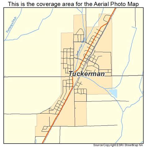 Aerial Photography Map of Tuckerman, AR Arkansas