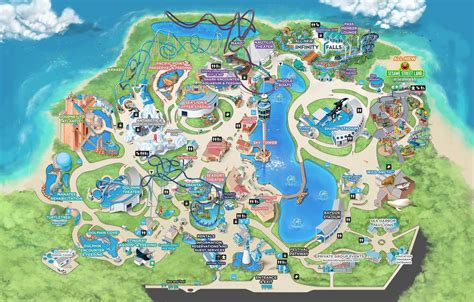 SeaWorld Orlando Park Map | Orlando map, Seaworld orlando, Sea world