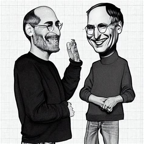 Steve Jobs and Bill Gates laughing at an interview, | Stable Diffusion ...