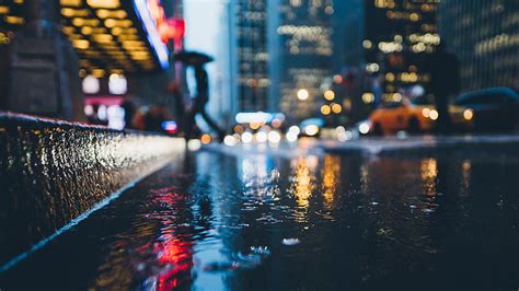 HD wallpaper: rain, city, street, waterdrop, raindrops, rainy day ...