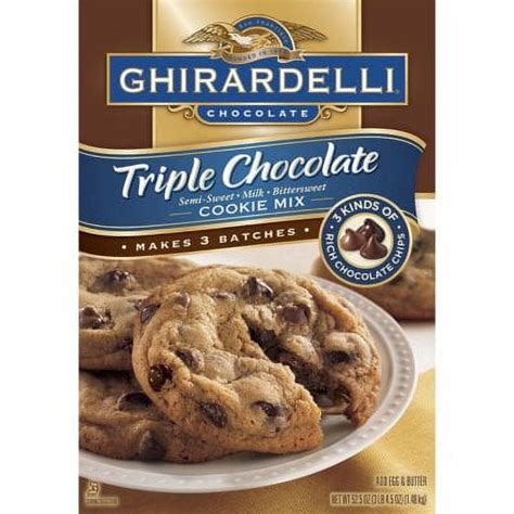 Ghirardelli Triple Chocolate Chip Cookie Mix with Milk - 52.5 oz for ...