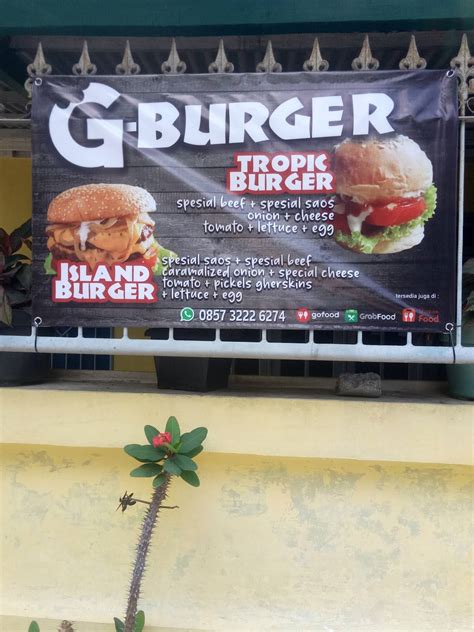 Menu at G-BURGER restaurant, Malang