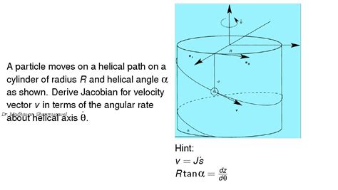 Solved A particle moves on a helical path on acylinder of | Chegg.com