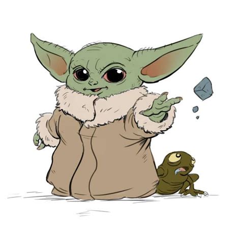 Baby Yoda Drawing Cute - Drawing.rjuuc.edu.np