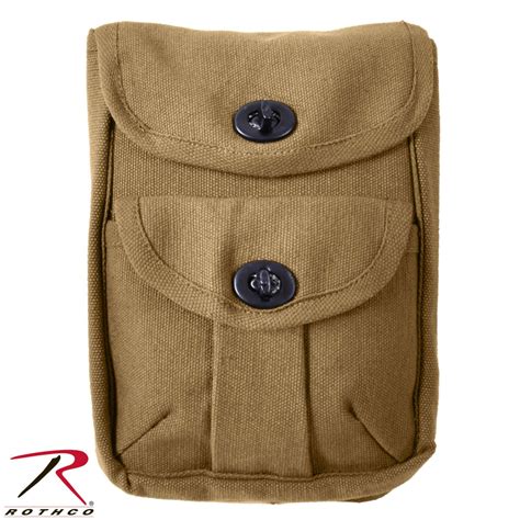 Rothco 2-Pocket Military Ammo Pouch - Coyote Brown Heavyweight Canvas ...