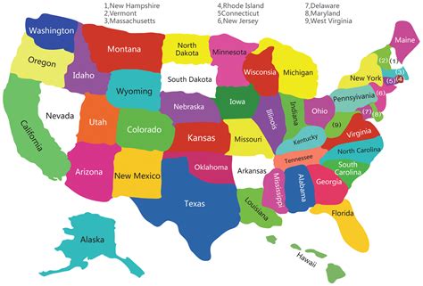 Political Map Of The United States - Map Of America North And South