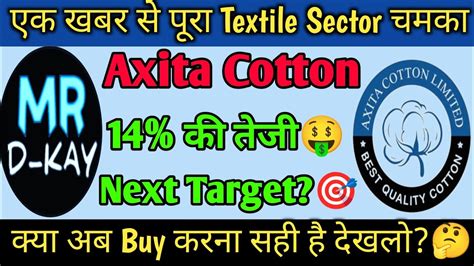 Axita Cotton Ltd Share Latest News | axita cotton ltd latest news ...