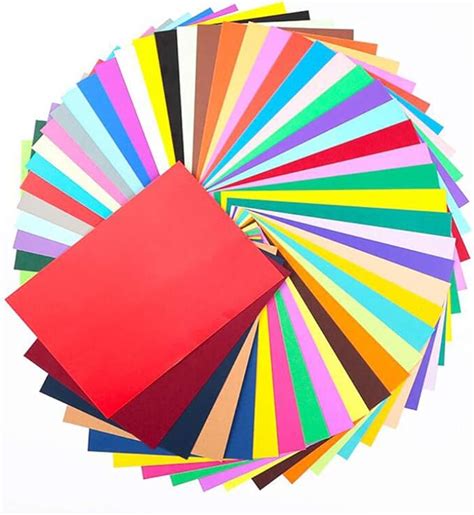 Amazon.com : 50 sheets colored A4 paper, Origami Paper Double Sided ...