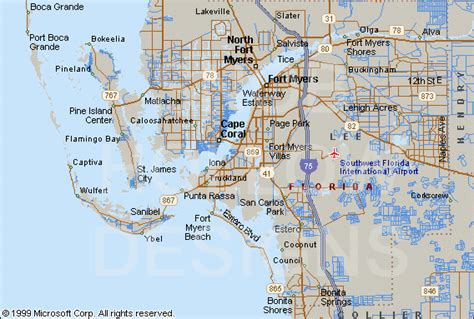 Lee County, Florida Map