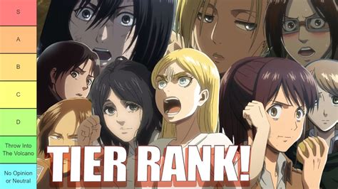 Ranking ALL FEMALE Attack on Titan Characters - YouTube