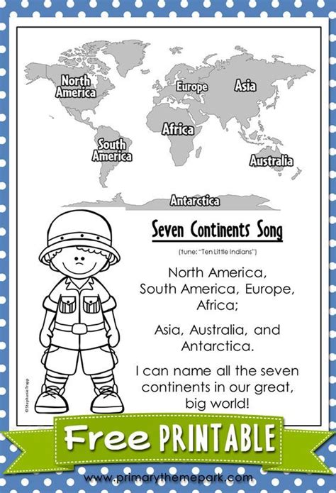 Seven Continents Song | Kindergarten social studies, Social studies ...