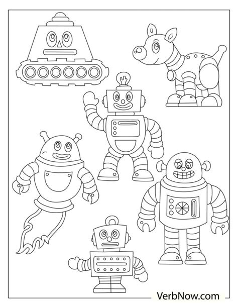 Free ROBOT Coloring Pages for Download (Printable PDF)