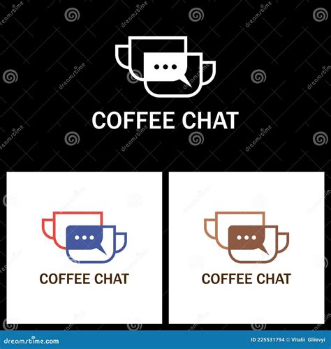 Logo Coffee Chat. Chat Coffee Colorful Logo Design Template, Logo for ...